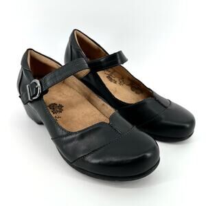 Taos Routine Mary Jane Shoes Women 9 Black Leather Hoop and Loop Comfort New